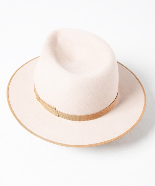 RACAL（ラカル）の「Fedora Hat / フェドラハット（ハット・メンズ・ベージュ/ブラック・LARGE/MEDIUM）」の13枚目の写真