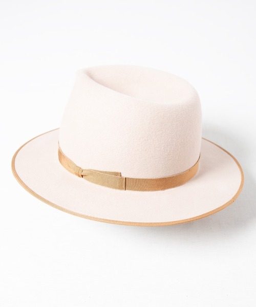 RACAL（ラカル）の「Fedora Hat / フェドラハット（ハット・メンズ・ベージュ/ブラック・LARGE/MEDIUM）」の11枚目の写真