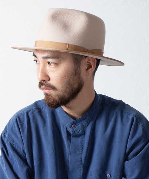 RACAL（ラカル）の「Fedora Hat / フェドラハット（ハット・メンズ・ベージュ/ブラック・LARGE/MEDIUM）」の17枚目の写真