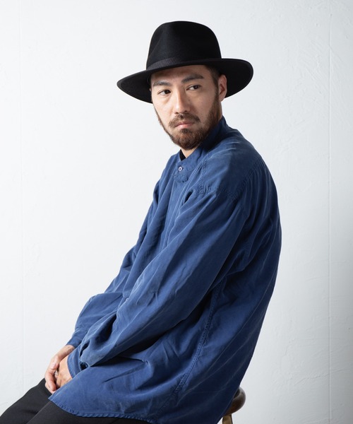 RACAL（ラカル）の「Fedora Hat / フェドラハット（ハット・メンズ・ベージュ/ブラック・LARGE/MEDIUM）」の5枚目の写真