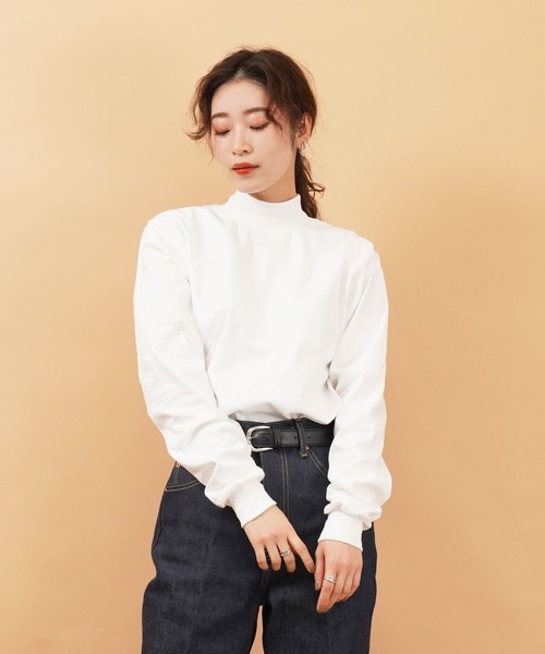CAMBER(キャンバー)の「306 Max Weight MOCK TURTLE(Tシャツ/カットソー・レディース・ロイヤルブルー/ホワイト/ダークグリーン/グレー/ゴールド/ナチュラル/ブラック/ネイビー/レッド/オレンジ/バーガンディー・M/S/L/XL)」の2枚目の写真