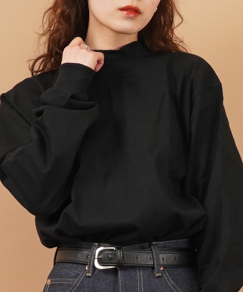 CAMBER(キャンバー)の「306 Max Weight MOCK TURTLE(Tシャツ/カットソー・レディース・ロイヤルブルー/ホワイト/ダークグリーン/グレー/ゴールド/ナチュラル/ブラック/ネイビー/レッド/オレンジ/バーガンディー・M/S/L/XL)」の3枚目の写真