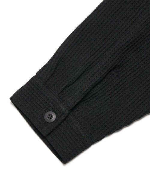 WHO'S WHO gallery（フーズフーギャラリー）の「【KOOKY'N/クーキー】ワッフルシャツカーディガン（カーディガン/ボレロ・メンズ・ブラック/ネイビー/ブラウン/グリーン・FREE）」の8枚目の写真