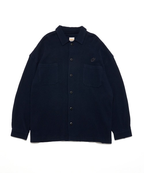 WHO'S WHO gallery（フーズフーギャラリー）の「【KOOKY'N/クーキー】ワッフルシャツカーディガン（カーディガン/ボレロ・メンズ・ブラック/ネイビー/ブラウン/グリーン・FREE）」の18枚目の写真