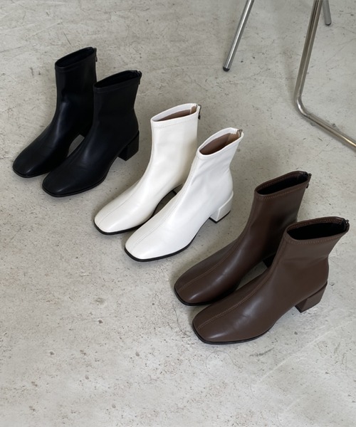 aimoha（アイモハ）の「フェイクレザーブーツ（ブーツ・レディース・ブラック/チョコ/ベージュ・22.5cm/24.5cm/23.5cm/24.0cm/23.0cm）」の12枚目の写真