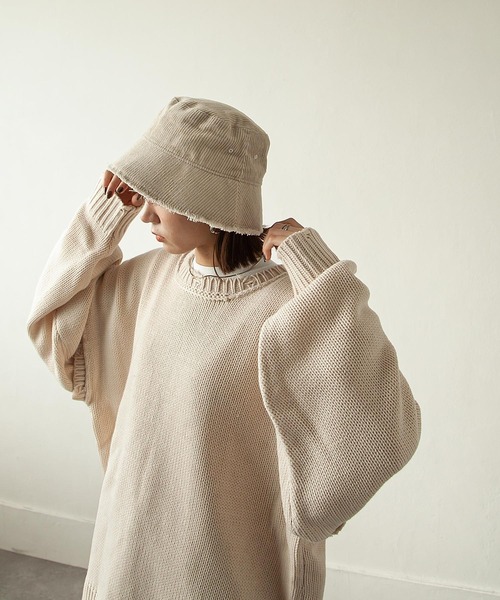 Chillfar（チルファー）の「フリンジコーデュロイバケットハット（ハット・レディース・モカ/ブラック/ベージュ・FREE）」の3枚目の写真