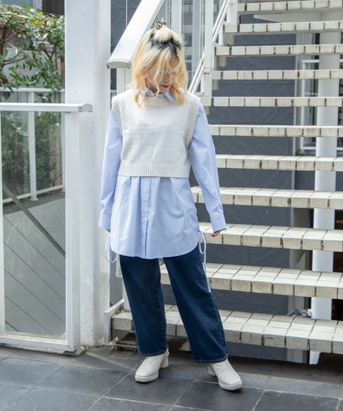 DuKKah(デュカ)の「Dukkah/【低身長向け】ストレートデニムパンツ(デニムパンツ・レディース・インディゴブルー/ダークインディゴブルー・SMALL/X-SMALL)」の6枚目の写真