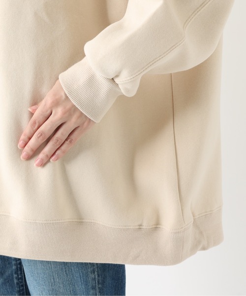 un dix cors（アンディコール）の「こなれ感あるシルエット 裏起毛裾ドロストプルオーバーカットソー（Tシャツ/カットソー・レディース・アイボリー/チャコールグレー・FREE）」の17枚目の写真