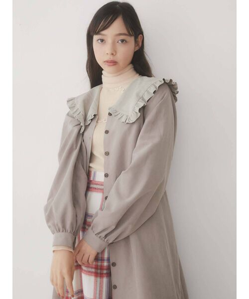 merry jenny（メリージェニー）の「Bigフリルカラー2wayワンピース（ワンピース・レディース・ベージュ/パープル/ブラウン・FREE）」の17枚目の写真