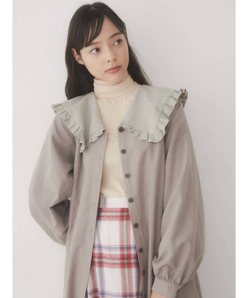 merry jenny（メリージェニー）の「Bigフリルカラー2wayワンピース（ワンピース・レディース・ベージュ/パープル/ブラウン・FREE）」の18枚目の写真