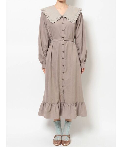 merry jenny（メリージェニー）の「Bigフリルカラー2wayワンピース（ワンピース・レディース・ベージュ/パープル/ブラウン・FREE）」の19枚目の写真