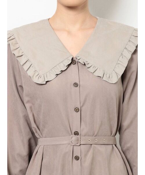 merry jenny（メリージェニー）の「Bigフリルカラー2wayワンピース（ワンピース・レディース・ベージュ/パープル/ブラウン・FREE）」の22枚目の写真