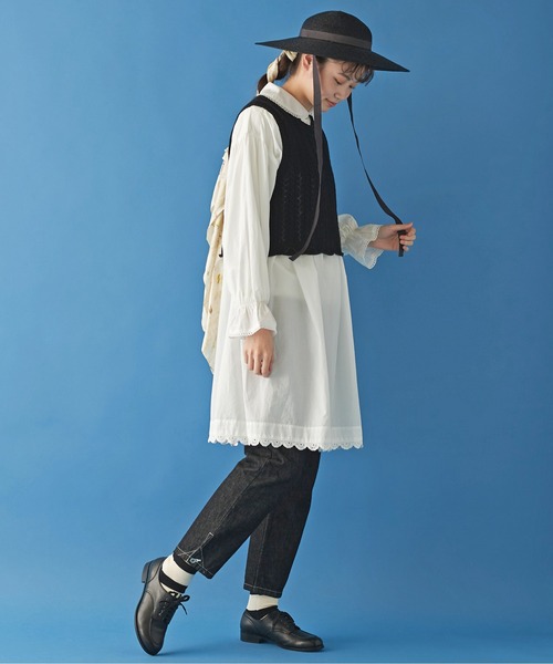 Malle（マル）の「malle 13ozナチュラルスラブデニム 細パンツ