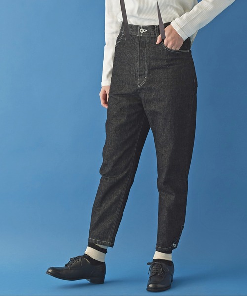 Malle（マル）の「malle 13ozナチュラルスラブデニム　細パンツ（デニムパンツ・レディース・ブラック/ダークネイビー・S/M）」の5枚目の写真