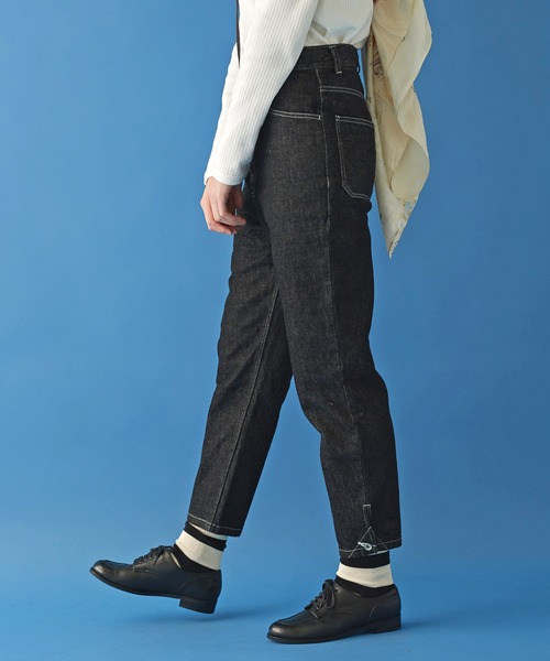 Malle（マル）の「malle 13ozナチュラルスラブデニム　細パンツ（デニムパンツ・レディース・ブラック/ダークネイビー・S/M）」の7枚目の写真