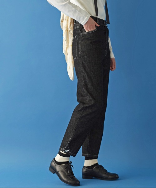 Malle（マル）の「malle 13ozナチュラルスラブデニム　細パンツ（デニムパンツ・レディース・ブラック/ダークネイビー・S/M）」の11枚目の写真