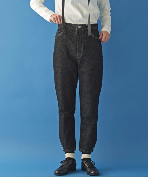 Malle（マル）の「malle 13ozナチュラルスラブデニム　細パンツ（デニムパンツ・レディース・ブラック/ダークネイビー・S/M）」の14枚目の写真