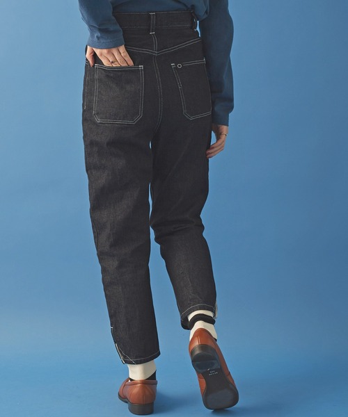 Malle（マル）の「malle 13ozナチュラルスラブデニム　細パンツ（デニムパンツ・レディース・ブラック/ダークネイビー・S/M）」の19枚目の写真