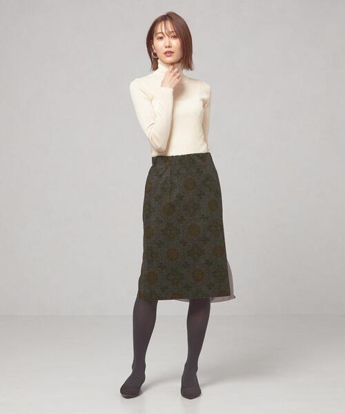 closet story（クローゼットストーリー）の「＜closet story＞プリント コーデュロイ タイトスカート -ウォッシャブル-（スカート・レディース・レッド/マスタード・FREE）」の8枚目の写真