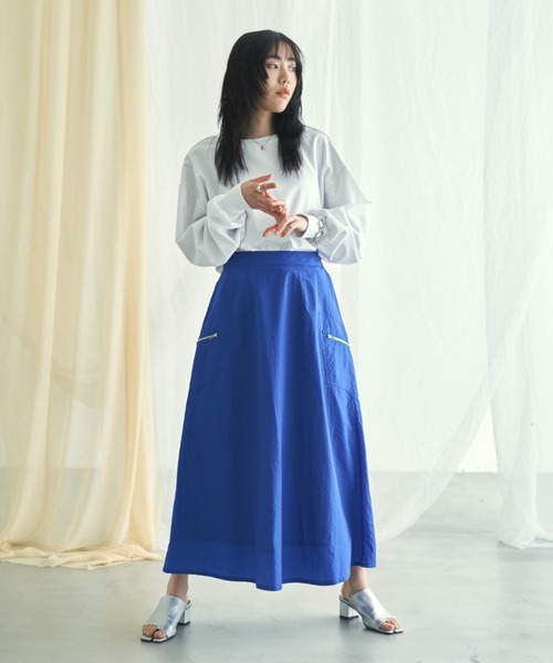 VACANCY（ヴァカンシー）の「サイドZIPフレアスカート（スカート・レディース・ブラック/レッド/ブルー・FREE）」の22枚目の写真