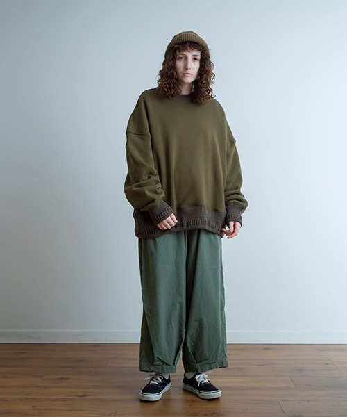 Universal Style Wear(ユニバーサルスタイルウェア)の「Universal Style Wear ヘビーウェイト ビッグ ドルマン クルーネック(スウェット・メンズ・カーキ/グレー/ブラック/ホワイト・LARGE/X-LARGE/MEDIUM)」の22枚目の写真