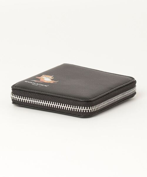 Maison Kitsune(メゾンキツネ)の「CHILLAX FOX SQUARE ZIPPED WALLET(財布・メンズ・ブラック・U)」の2枚目の写真