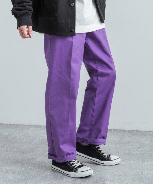 Rocky Monroe（ロッキーモンロー）の「コットンツイル ワイドチノスケーターワークパンツ（チノパンツ・メンズ・ライトグレー/パープル/ブラウン/レッド/ブルー/マスタード/グリーン/チャコール/カーキ/ベージュ/ブラック・L/XL/M）」の17枚目の写真