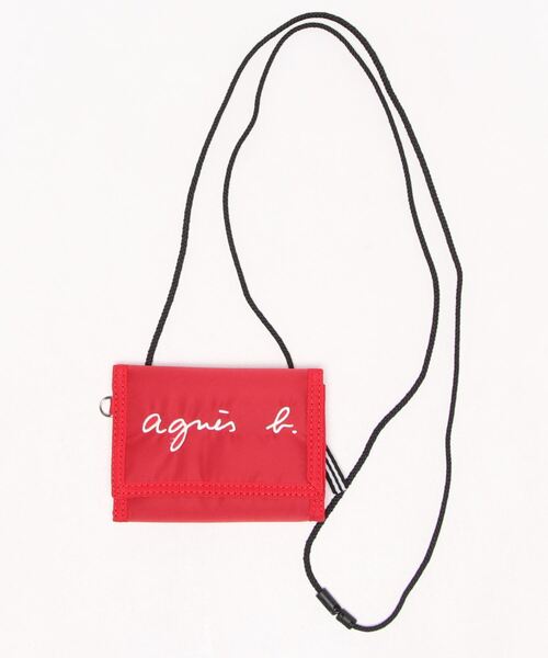 agnes b.(アニエスベー)の「GL11 E PORTEFEUILLE ロゴ刺繍 パスケース/財布(財布・キッズ・レッド・UNI)」の1枚目の写真