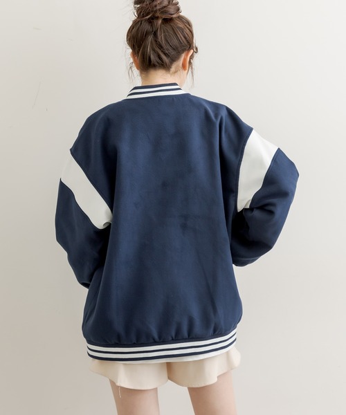 OLIVE des OLIVE（オリーブデオリーブ）の「【WEB限定カラー有】DSスタジャン（スタジャン・レディース・ベージュ/ネイビー/グレー/ライトブラウン・FREE）」の10枚目の写真