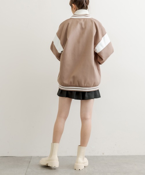 OLIVE des OLIVE（オリーブデオリーブ）の「【WEB限定カラー有】DSスタジャン（スタジャン・レディース・ベージュ/ネイビー/グレー/ライトブラウン・FREE）」の13枚目の写真