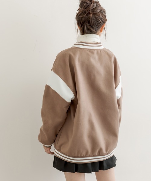 OLIVE des OLIVE（オリーブデオリーブ）の「【WEB限定カラー有】DSスタジャン（スタジャン・レディース・ベージュ/ネイビー/グレー/ライトブラウン・FREE）」の16枚目の写真