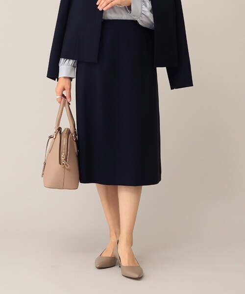 UNTITLED（アンタイトル）の「◆トリアセストレッチ フレアスカート【洗える・抗菌防臭】（スカート・レディース・ブラック/ダークネイビー/ベージュ/ネイビー系9・00/01/02/03/04/42/44/48）」の4枚目の写真