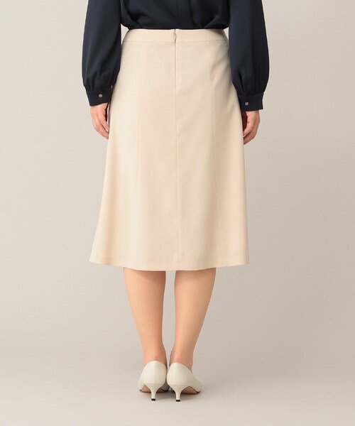 UNTITLED（アンタイトル）の「◆トリアセストレッチ フレアスカート【洗える・抗菌防臭】（スカート・レディース・ブラック/ダークネイビー/ベージュ/ネイビー系9・00/01/02/03/04/42/44/48）」の8枚目の写真