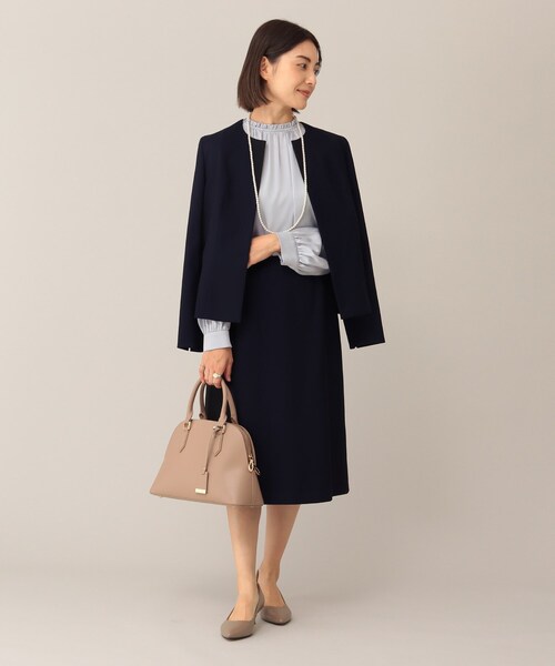 UNTITLED（アンタイトル）の「◆トリアセストレッチ フレアスカート【洗える・抗菌防臭】（スカート・レディース・ブラック/ダークネイビー/ベージュ/ネイビー系9・00/01/02/03/04/42/44/48）」の18枚目の写真