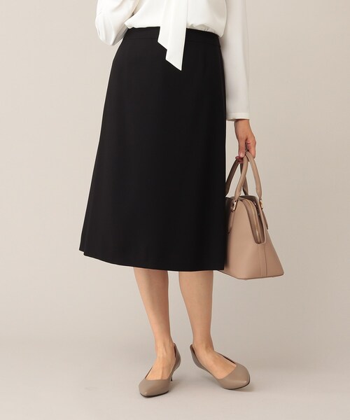 UNTITLED（アンタイトル）の「◆トリアセストレッチ フレアスカート【洗える・抗菌防臭】（スカート・レディース・ブラック/ダークネイビー/ベージュ/ネイビー系9・00/01/02/03/04/42/44/48）」の20枚目の写真