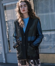 MAISON SPECIAL | スクエアメッシュレースジャケット【MAISON SPECIAL/メゾンスペシャル】■セットアップ対応■(テーラードジャケット)