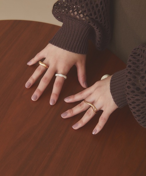 moi tytto（モイテュット）の「マルチリングセット（巾着セット）（リング・レディース・ベージュ/ブラウン・FREE）」の10枚目の写真