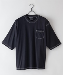 【BLUE STANDARD/ブルースタンダード】汗染みの目立ちにくいTシャツ ZEROSTAIN 配色ステッチビッグTシャツ