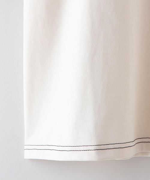 Blue Standard (ブルースタンダード)の「【BLUE STANDARD/ブルースタンダード】汗染みの目立ちにくいTシャツ ZEROSTAIN 配色ステッチビッグTシャツ(Tシャツ/カットソー・メンズ・アイボリー/ベージュ/サックスブルー/ピンク系その他/ブラック・LARGE/MEDIUM/X-LARGE)」の9枚目の写真