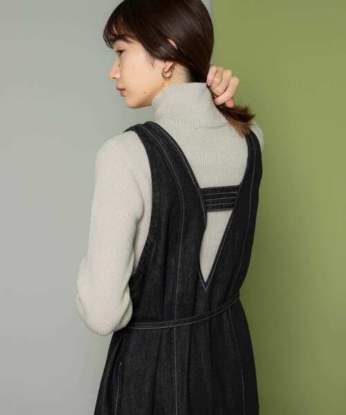 KBF（ケイビーエフ）の「illi　サイドラインハイネックニット（ニット/セーター・レディース・チャコールグレー/アイボリー/グレー系その他・ONE）」の8枚目の写真