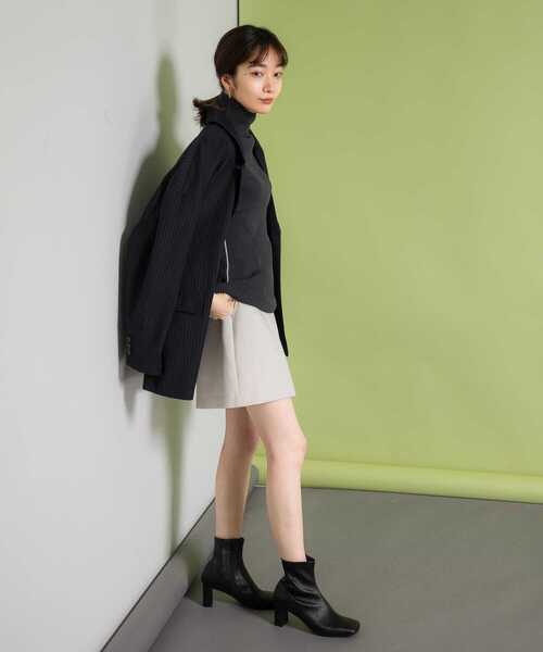 KBF（ケイビーエフ）の「illi　サイドラインハイネックニット（ニット/セーター・レディース・チャコールグレー/アイボリー/グレー系その他・ONE）」の18枚目の写真