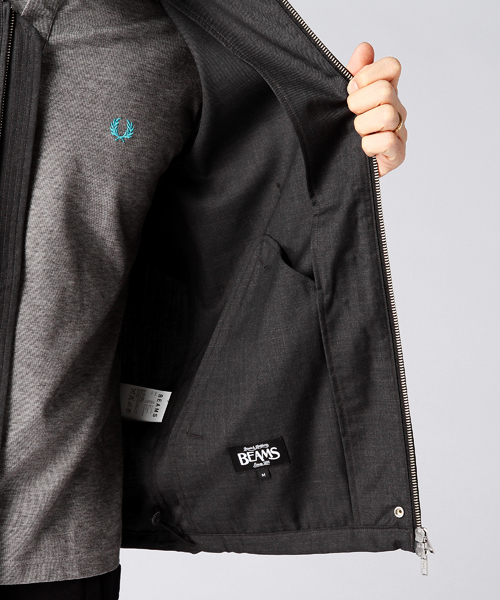 BEAMS（ビームス）の「BEAMS / MA-1 ジャケット（ミリタリージャケット・メンズ・チャコールグレー/ネイビー・SMALL/LARGE/MEDIUM）」の10枚目の写真