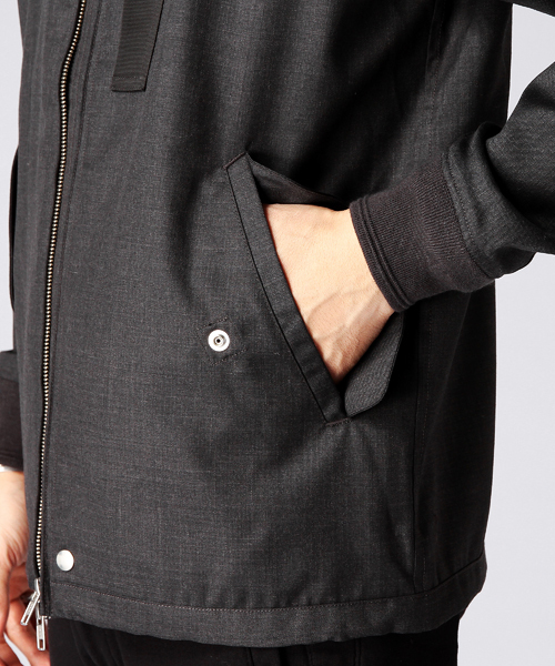 BEAMS（ビームス）の「BEAMS / MA-1 ジャケット（ミリタリージャケット・メンズ・チャコールグレー/ネイビー・SMALL/LARGE/MEDIUM）」の11枚目の写真