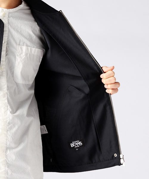 BEAMS（ビームス）の「BEAMS / MA-1 ジャケット（ミリタリージャケット・メンズ・チャコールグレー/ネイビー・SMALL/LARGE/MEDIUM）」の4枚目の写真