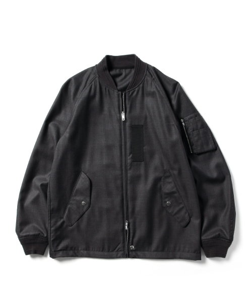 BEAMS（ビームス）の「BEAMS / MA-1 ジャケット（ミリタリージャケット・メンズ・チャコールグレー/ネイビー・SMALL/LARGE/MEDIUM）」の14枚目の写真