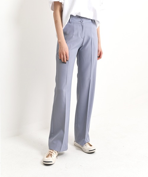 me+em select(ミームセレクト)の「ブーツカット スラックス(スラックス・レディース・ブラック/ブラウン/アイボリー/ミント/スカイブルー・SMALL/MEDIUM/LARGE/X-LARGE)」の5枚目の写真