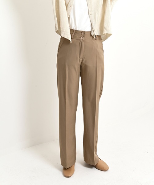 me+em select(ミームセレクト)の「ブーツカット スラックス(スラックス・レディース・ブラック/ブラウン/アイボリー/ミント/スカイブルー・SMALL/MEDIUM/LARGE/X-LARGE)」の7枚目の写真