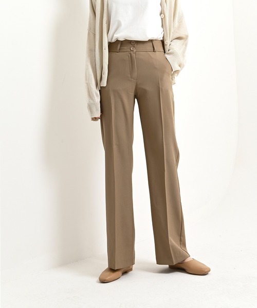 me+em select(ミームセレクト)の「ブーツカット スラックス(スラックス・レディース・ブラック/ブラウン/アイボリー/ミント/スカイブルー・SMALL/MEDIUM/LARGE/X-LARGE)」の8枚目の写真