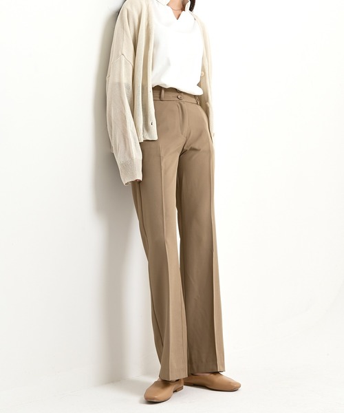 me+em select(ミームセレクト)の「ブーツカット スラックス(スラックス・レディース・ブラック/ブラウン/アイボリー/ミント/スカイブルー・SMALL/MEDIUM/LARGE/X-LARGE)」の10枚目の写真