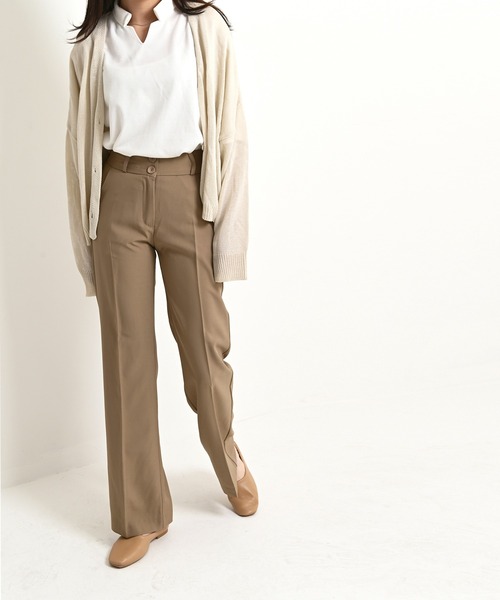 me+em select(ミームセレクト)の「ブーツカット スラックス(スラックス・レディース・ブラック/ブラウン/アイボリー/ミント/スカイブルー・SMALL/MEDIUM/LARGE/X-LARGE)」の17枚目の写真